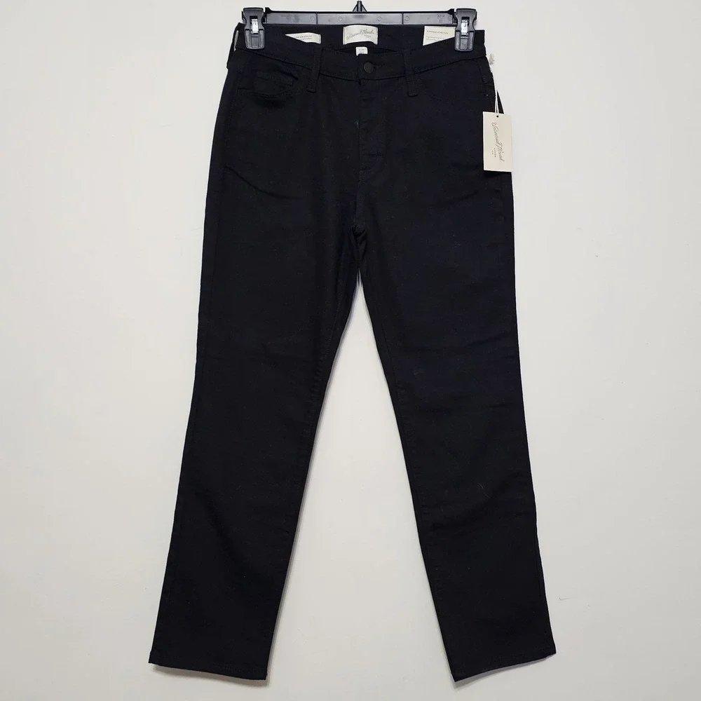 Universal Thread Women's Jeans Size 6 Black High Rise Straight Stretch‎ 444226